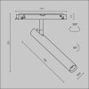 Lampa szynowa ścieżka świetlna LED nowoczesna regulowana tuba aluminium czarny Focus T MAYTONI TR141-2-6W3K-M-B